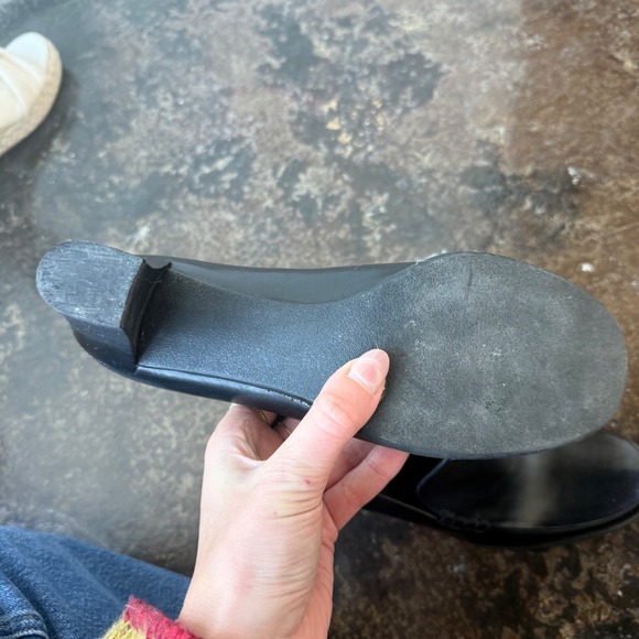 Franco Sarto Nolan Loafer Block Heel Leather Pumps Womens 9.5 Classic Office - Picture 7 of 9